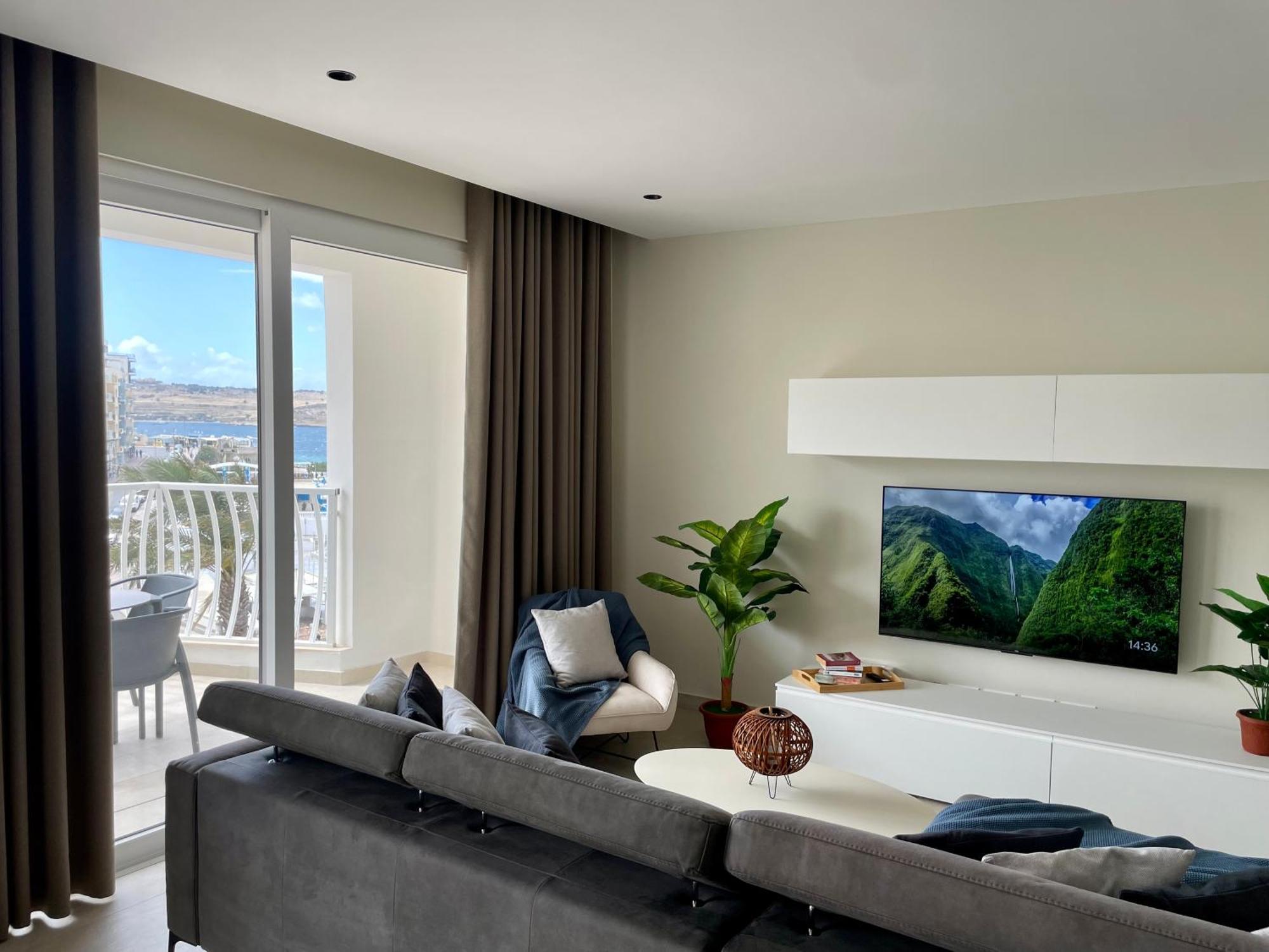 Bugibba Square Seafront Lux Apartments By Holi St. Paul's Bay Ngoại thất bức ảnh