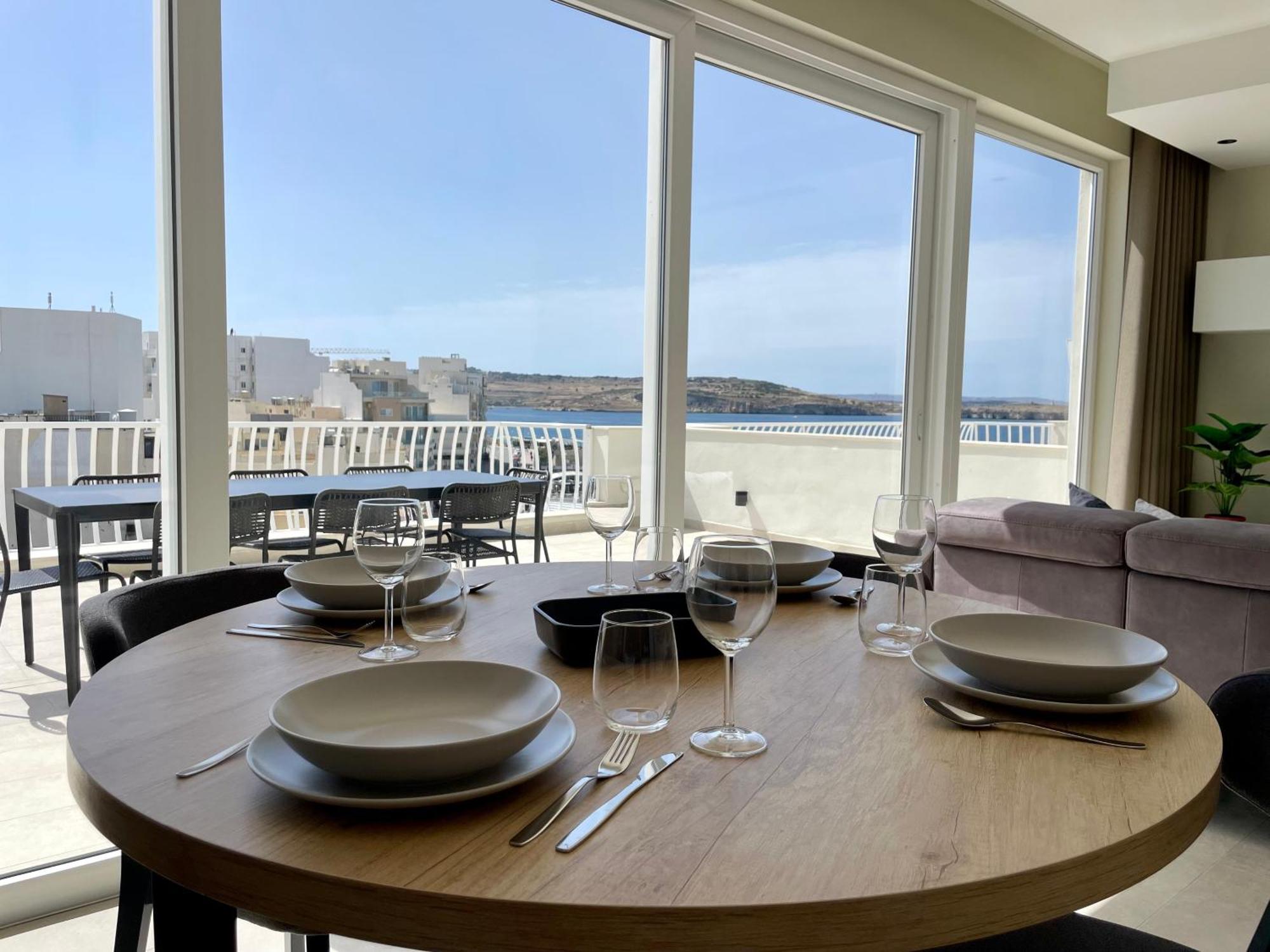 Bugibba Square Seafront Lux Apartments By Holi St. Paul's Bay Ngoại thất bức ảnh